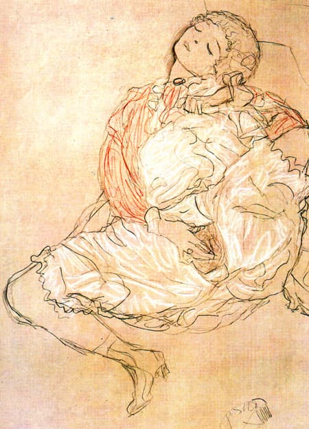 Masturbation (1916) by Gustav Klimt | Cupid Mantra